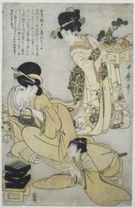 Año Nuevo Los cinco festivales del año (título de la serie) de Kitagawa Utamaro
