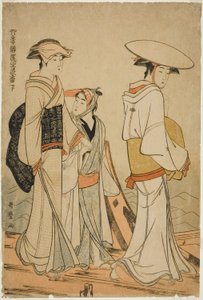 Placeres de las cuatro estaciones: Colores y aromas de las flores, izquierda (Shiki no asobi hana no iroka, ge) de Kitagawa Utamaro