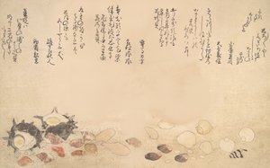 Conchas bajo el agua, 1790 de Kitagawa Utamaro