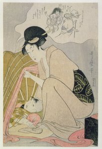 T H Riches 1913. Niño teniendo una Pesadilla, c.1801 de Kitagawa Utamaro