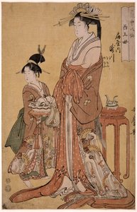 Takigawa de Ogiya Ocho, de la serie Inmortales en el Arte del Amor, 1793 de Kitagawa Utamaro