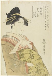 La cortesana Hanao_gi de la casa O_giya, c. 1793-1794 de Kitagawa Utamaro