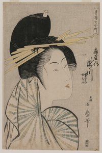 The Courtesan Takigawa of Ogiya (from the series Seven Aspects of Komachi in the Green Houses) de Kitagawa Utamaro