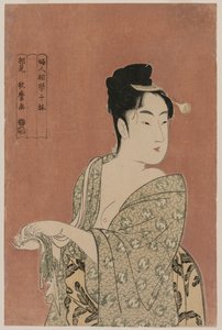 El tipo a la moda de la serie Diez tipos en la fisonomía de las mujeres de Kitagawa Utamaro