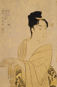El tipo despreocupado, de la serie Diez tipos en el estudio fisiognómico de mujeres, c. 1793 de Kitagawa Utamaro