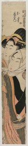 Los amantes Ohan y Choemon (de la serie Baladas Joruri en los estilos Tokiwazu y Tomimoto) de Kitagawa Utamaro