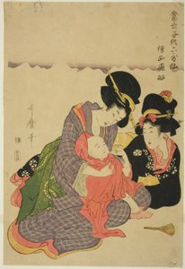 El poeta Sojo Henjo, de la serie "Niños modernos como los seis poetas inmortales (Tosei kodomo rokkasen)" de Kitagawa Utamaro