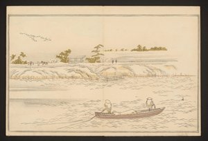 Las orillas del río Sumida en la nieve