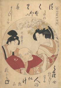 Joven, anciano y mujer, ca. 1798 de Kitagawa Utamaro