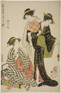 Flores de Yamashita (Yamashita hana), de la serie "Concurso de bellezas contemporáneas (Tosei bijin iro kurabe)" de Kitao Masanobu