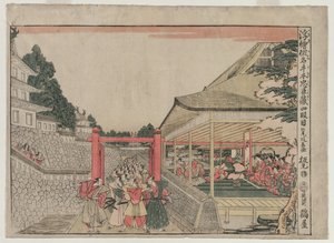 Chushingura: Acto IV de la serie Imágenes en perspectiva para La Casa del Tesoro de la Lealtad, c. 179 de Kitao Masayoshi
