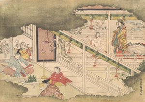 Un incidente de los Cuentos de Ise Ise Monogatari, ca. 1790 de Kitao Shigemasa