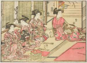 Cortesanas de Kiriya, del libro "Espejo de mujeres hermosas de los barrios de placer," vol. 2