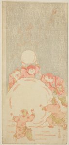 El gran muñeco de nieve de Kitao Shigemasa