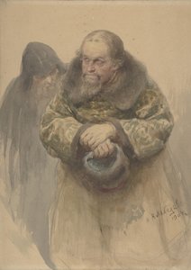 Dos hombres rusos, 1904 de Klavdi Vasilevich Lebedev