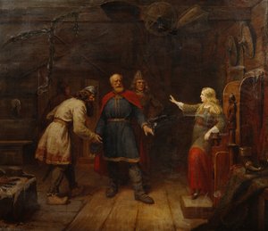 Harald le propuso matrimonio a Gyda de Knud Bergslien