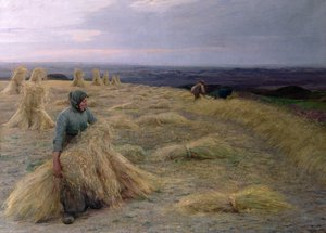 Los cosechadores, Svinklov-Viildemosen, Jutlandia de Knud Larsen