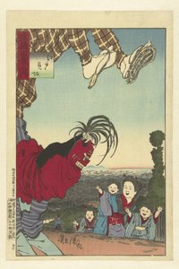 Artista callejero de Edo Edo no kenba (título sobre objeto) Cien vistas de la provincia de Musashi (título de la serie) Musashi hyakkei no uchi (título de la serie sobre el objeto)