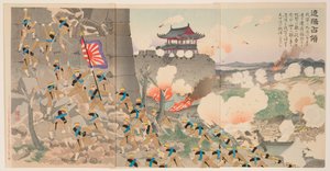 La ocupación de Liaoyang de Kobayashi Kiyochika