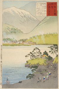El manantial de azufre de Yumoto, en Nikkō de Kobayashi Kiyochika