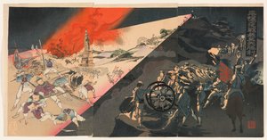 La gran victoria de nuestro ejército en la batalla nocturna de Pyongyang de Kobayashi Toshimitsu