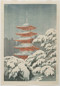 Pagoda de cinco pisos en el Santuario de Nikko_, c. 1930-1940