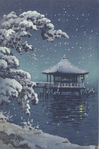 Pabellón flotante de Katada en la nieve de Koitsu Tsuchiya