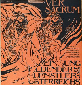 Portada del número de febrero de 1898 de Ver Sacrum, la revista del movimiento Art Nouveau Sezession ...