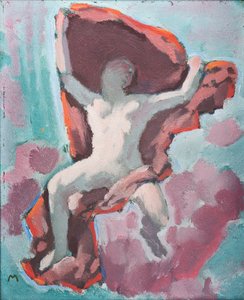 Figurenbild - Pintura de una figura ... (óleo sobre lienzo)