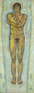 Desnudo masculino amarillo y azul, c. 1913