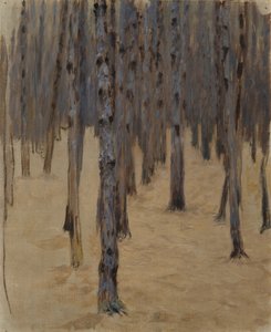 Bosque de coníferas en la nieve de Koloman Moser