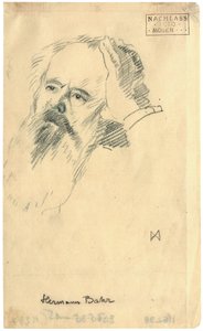 Retrato de Hermann Bahr 1863-1934, ca 1904 de Koloman Moser