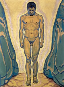 Stehender Jüngling - Joven de pie ... (óleo sobre lienzo) de Koloman Moser