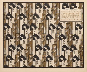 Decoración mural diciembre de Koloman Moser