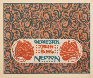 Piso tejido Neptuno, 1901 de Koloman Moser