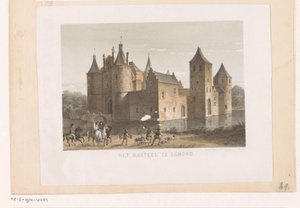 Vista del castillo de Egmond El castillo de Egmond (título sobre el objeto) de Koninklijke Nederlandse Steendrukkerij van C.W. Mieling