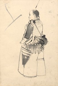 Bailarina en un traje de pescador de Kono Bairei