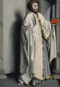 San Bartolomé del retablo Heilspiegel, c.1435 de Konrad Witz