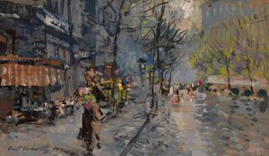 Una calle en París, 1918 de Konstantin Alekseevich Korovin