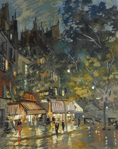 Café en París de noche, 1936