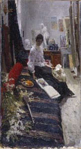 En el estudio del pintor