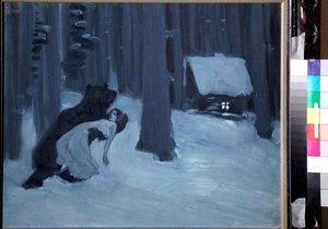 ""Le reve de Tatiana"" (El sueño de Tatyana) Illustration pour ""Eugene Oneguine"" roman d