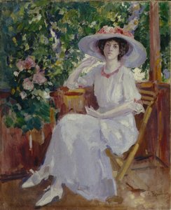 Retrato de la actriz Nadezhda Komarovskaya de Konstantin Alekseevich Korovin