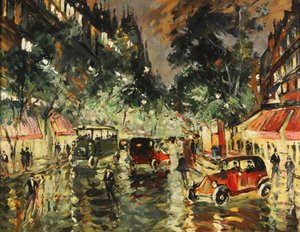 Noche lluviosa en París, años 1930
