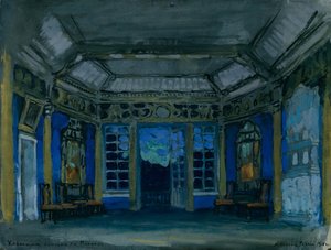 Diseño de escenario para la ópera Khovanshchina de M. Musorgsky, 1911 de Konstantin Alekseevich Korovin