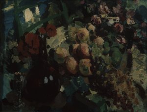 Naturaleza muerta. Vid y frutas, 1917 de Konstantin Alekseevich Korovin
