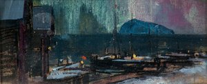 Las auroras boreales en Noruega, 1902 de Konstantin Alekseevich Korovin