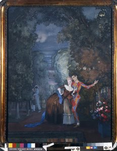 Arlequín y una Dama, 1912 de Konstantin Andreevic Somov
