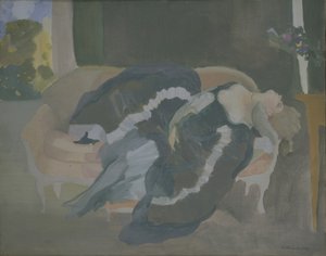 Joven mujer durmiendo de Konstantin Andreevic Somov