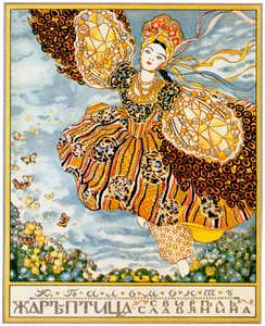 La Portada del Libro Firebird por K. Balmont, 1907 de Konstantin Andreevic Somov